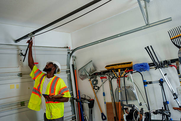 Professional Garage Door Panel Replacement technician working in Six Mile, SC